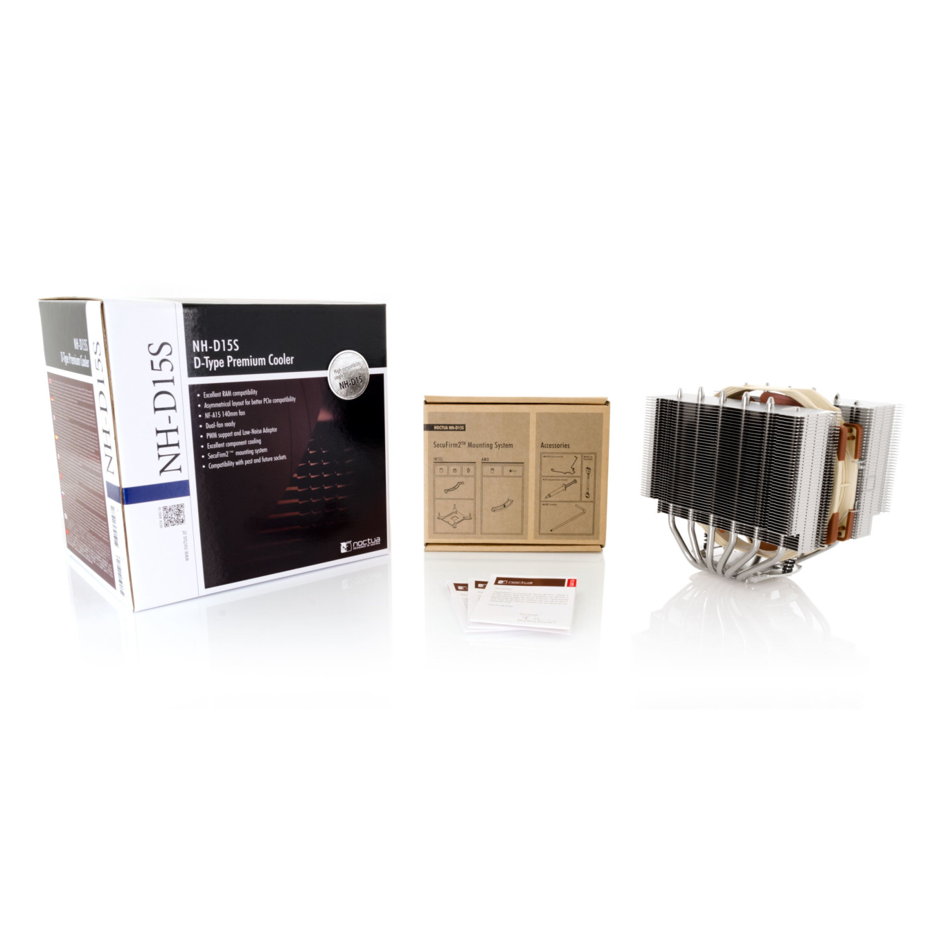 Noctua NH-D15S - Copper/Metallic Dual-Tower CPU Air Cooler (140mm PWM, 220W TDP) — Buy in Cyprus with Fast Delivery