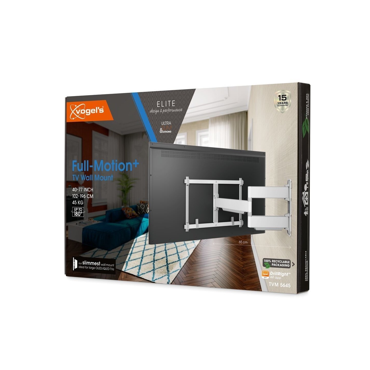 Vogels ELITE TV Wall Mount - TVM5645-W - 60x40 Turn up to 45kg White (replaces THIN545) — Buy in Cyprus with Fast Delivery