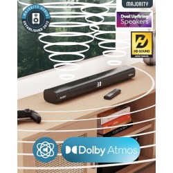 Buy Majority ELIAS Soundbar - Dolby Atmos 160W 2.0.2 Dual Upfiring Speakers BT-HDMI in Cyprus, Nicosia, Limassol, Larnaka, Pafos
