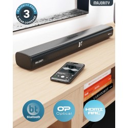 Buy Majority ELIAS Soundbar - Dolby Atmos 160W 2.0.2 Dual Upfiring Speakers BT-HDMI in Cyprus, Nicosia, Limassol, Larnaka, Pafos