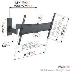 Buy Vogels TV Wall Mount - TVM1643 - Turn 40-77'' Black in Cyprus, Nicosia, Limassol, Larnaka, Pafos