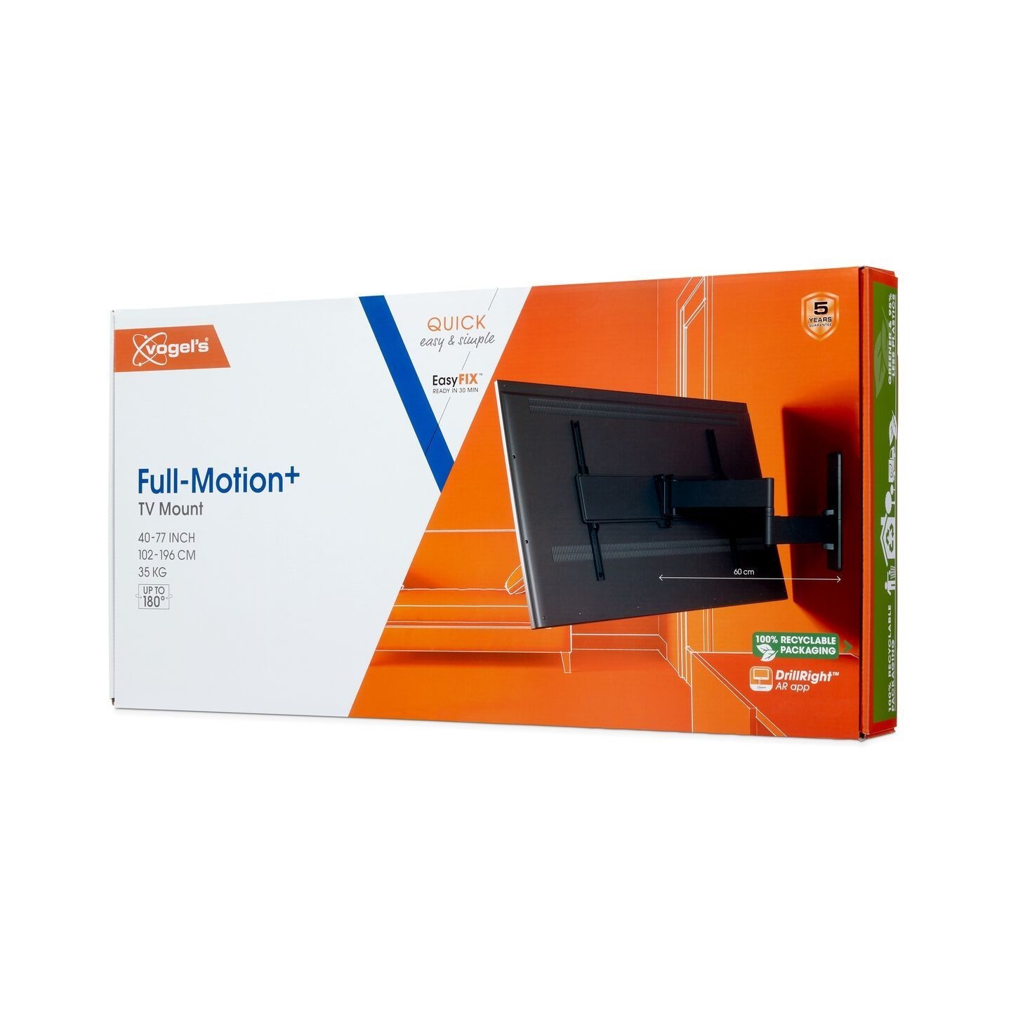 Vogels TV Wall Mount - TVM1643 - Turn 40-77'' Black — Buy in Cyprus with Fast Delivery