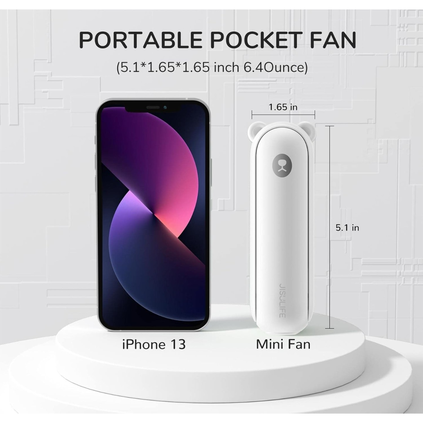 Jisulife Portable Personal Fan - F8X Plus - White — Buy in Cyprus with Fast Delivery