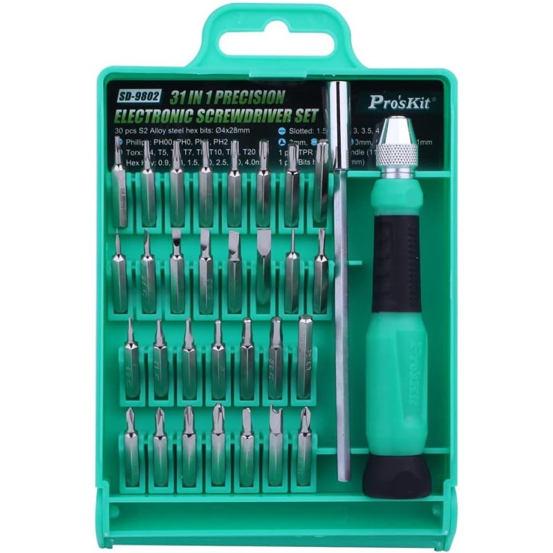 Buy Proskit Screwdriver Precision Set of 30pcs - SD-9802 - Precision Set of 30pcs in Cyprus, Nicosia, Limassol, Larnaka, Pafos