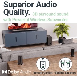 Buy Majority Soundbar - EVEREST 5.1 - Soundbar 300W with Detachable Wireless Sat... in Cyprus, Nicosia, Limassol, Larnaka, Pafos