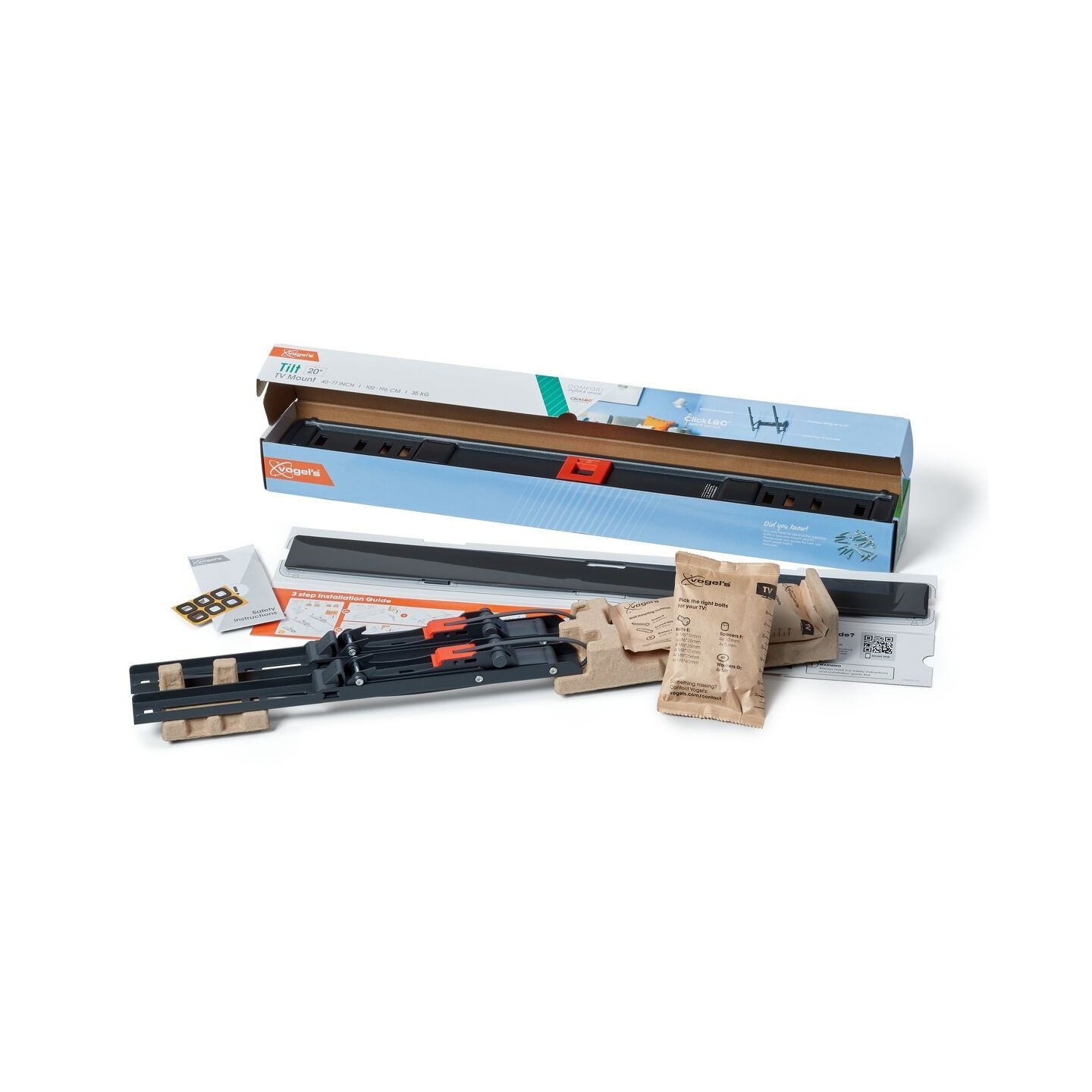 Vogels Tilt TV Wall Mount - TVM3613 - 40-77'' Black — Buy in Cyprus with Fast Delivery