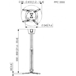 Buy Vogels Projector Ceiling Kit - PPC2555 - 25kg 55-85cm in Cyprus, Nicosia, Limassol, Larnaka, Pafos