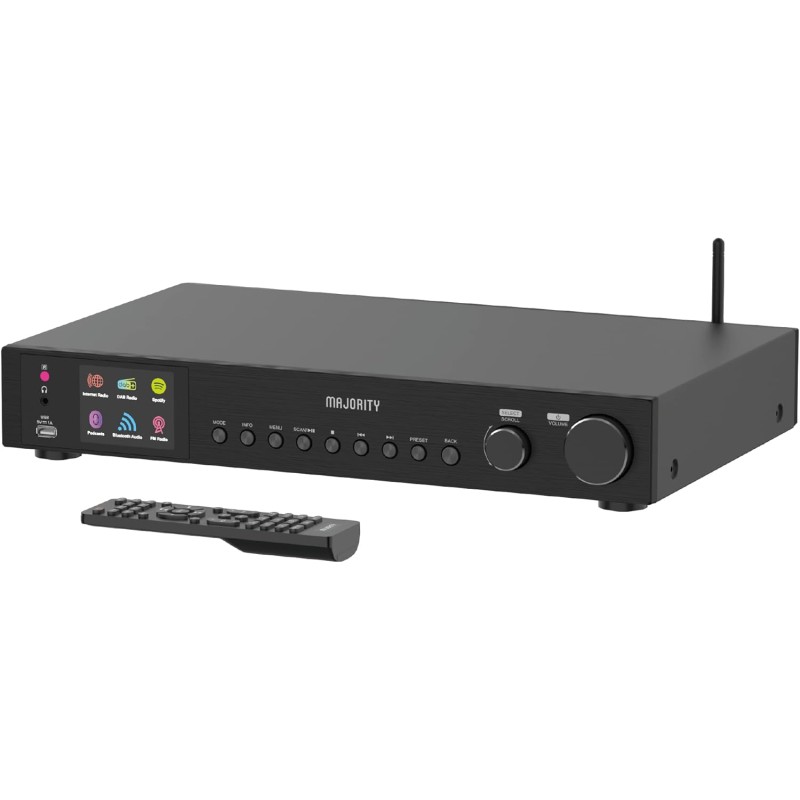 Buy Majority Radio WiFi BT USB FM LineOut Display - FITZWILLIAM 2 - Black in Cyprus, Nicosia, Limassol, Larnaka, Pafos