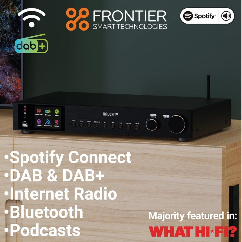 Buy Majority Radio WiFi BT USB FM LineOut Display - FITZWILLIAM 2 - Black in Cyprus, Nicosia, Limassol, Larnaka, Pafos