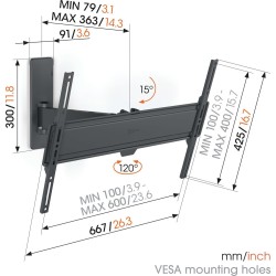 Buy Vogels QUICK TV Wall Mount - TVM1623 - 60x40 Turn 1 arm in Cyprus, Nicosia, Limassol, Larnaka, Pafos