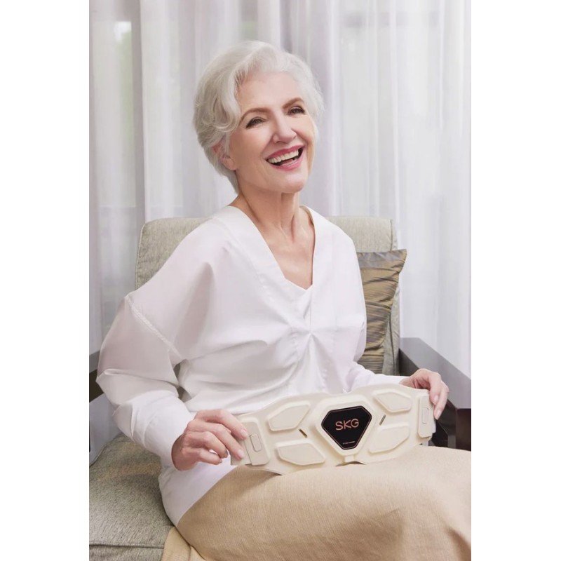 Buy SKG Waist Massager - W9 Pro - Hot Compress-TENS-Vibration-Moxib & APP in Cyprus, Nicosia, Limassol, Larnaka, Pafos