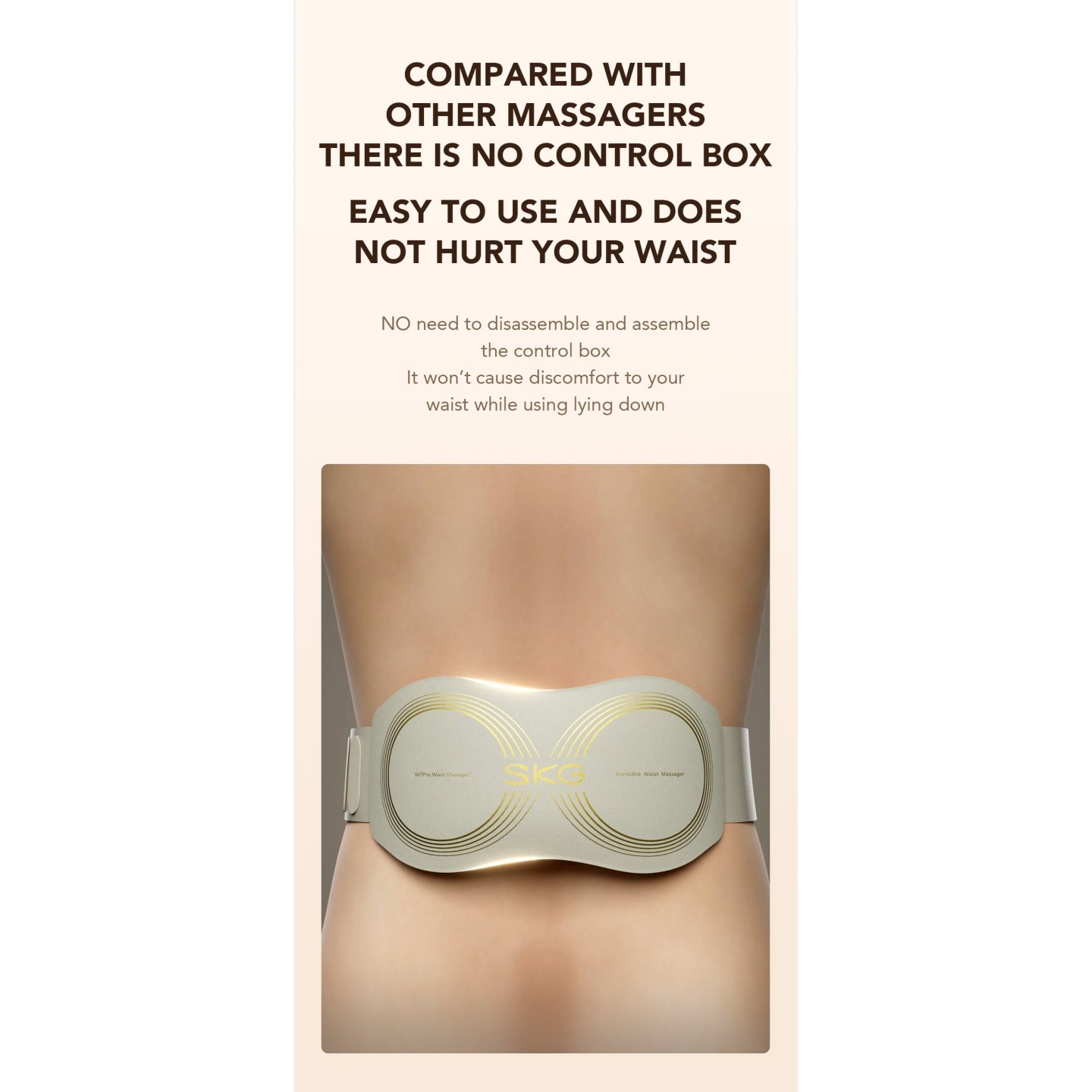 SKG Waist Massager - W7 Pro - Hot Compress-TENS — Buy in Cyprus with Fast Delivery