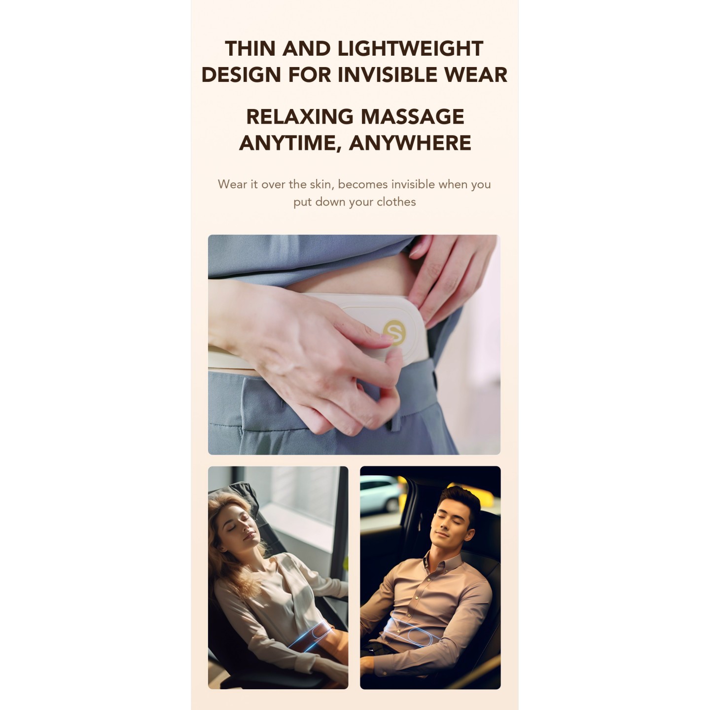 SKG Waist Massager - W7 Pro - Hot Compress-TENS — Buy in Cyprus with Fast Delivery