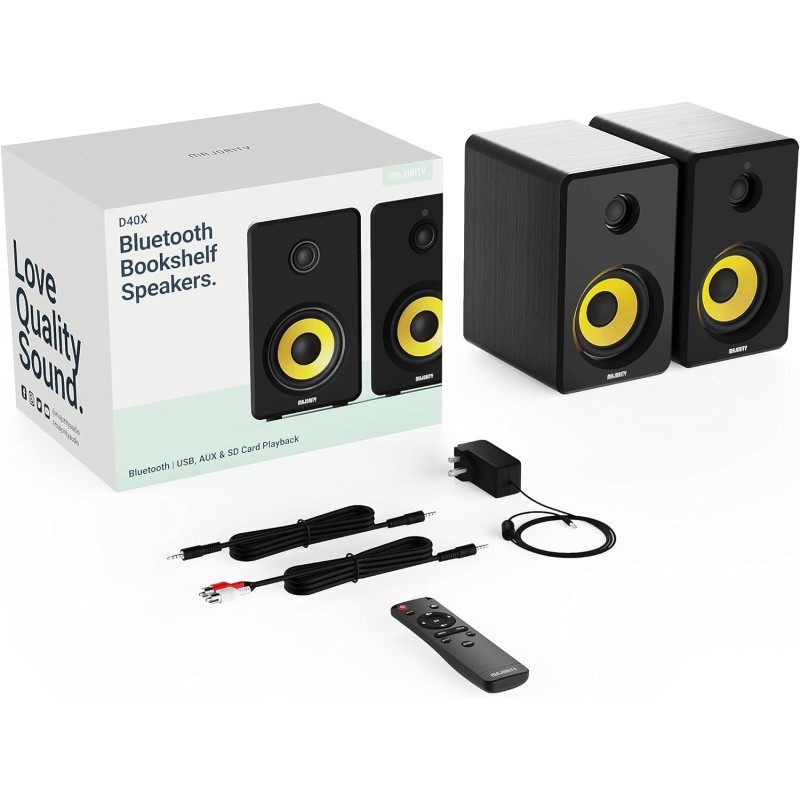 Buy Majority Active Speakers - D40X - Active Speakers 70W 4'' BT USB SD (pair) in Cyprus, Nicosia, Limassol, Larnaka, Pafos