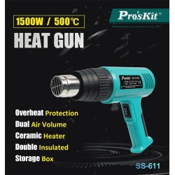 Buy Proskit Guns Hot Air Gun - SS-611B - 1500W in Cyprus, Nicosia, Limassol, Larnaka, Pafos