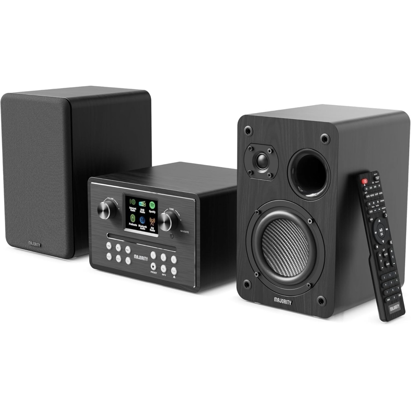 Majority Mini HiFi - HOMERTON - 2xSpeakers CD BT USB FM iRadio 60W Black — Buy in Cyprus with Fast Delivery