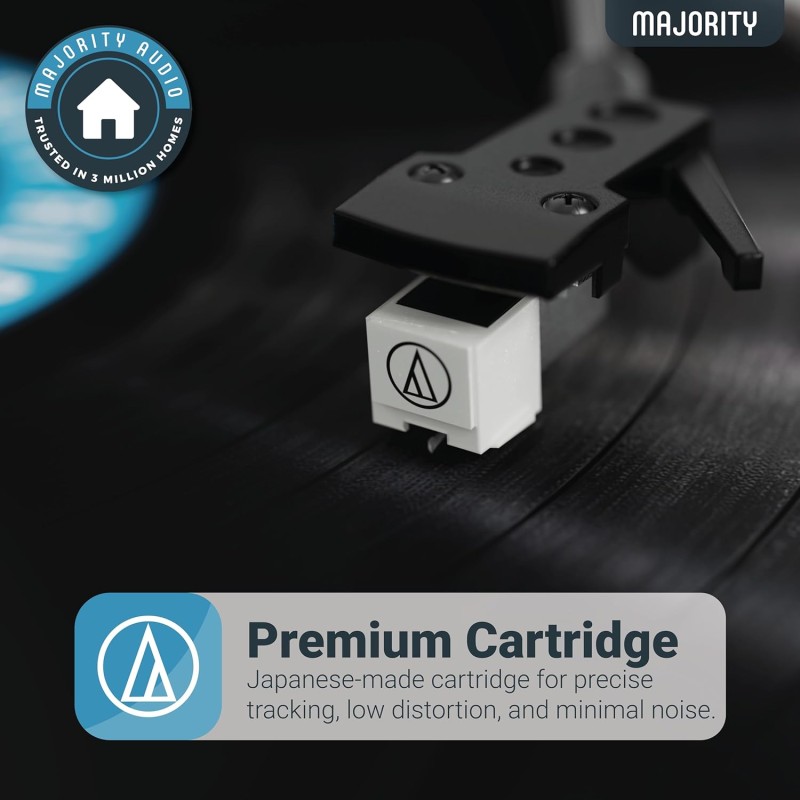 Buy Majority MOTO Turntable - Audio-Technica Cartridge - Digital Record, Cut & BT in Cyprus, Nicosia, Limassol, Larnaka, Pafos
