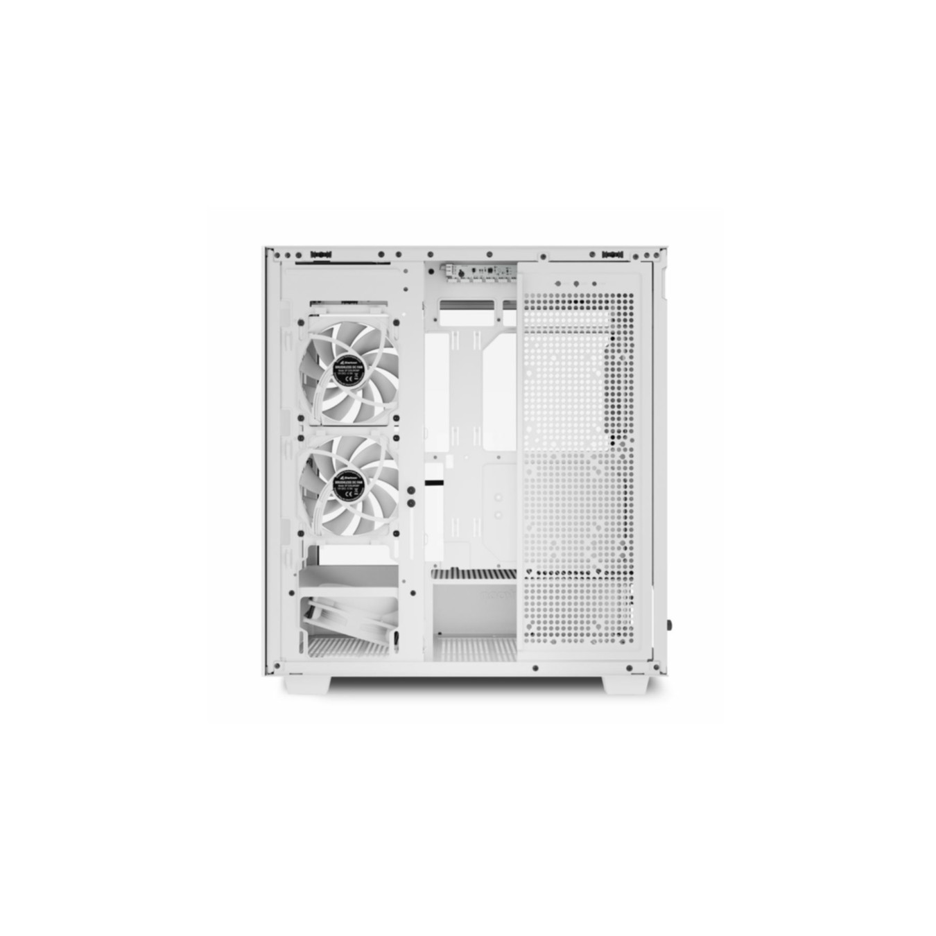 Sharkoon Rebel C60 RGB - White Mid-Tower PC Case with Tempered Glass, ARGB Fans, USB-C & 2×USB-A