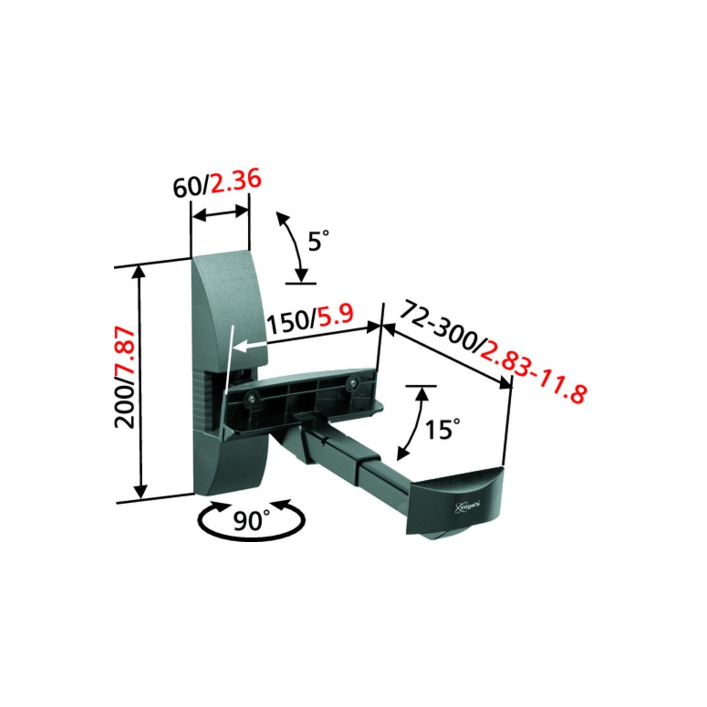 Vogels Loudspeaker Wall Supports - VLB200 - Set of 2 — Buy in Cyprus with Fast Delivery