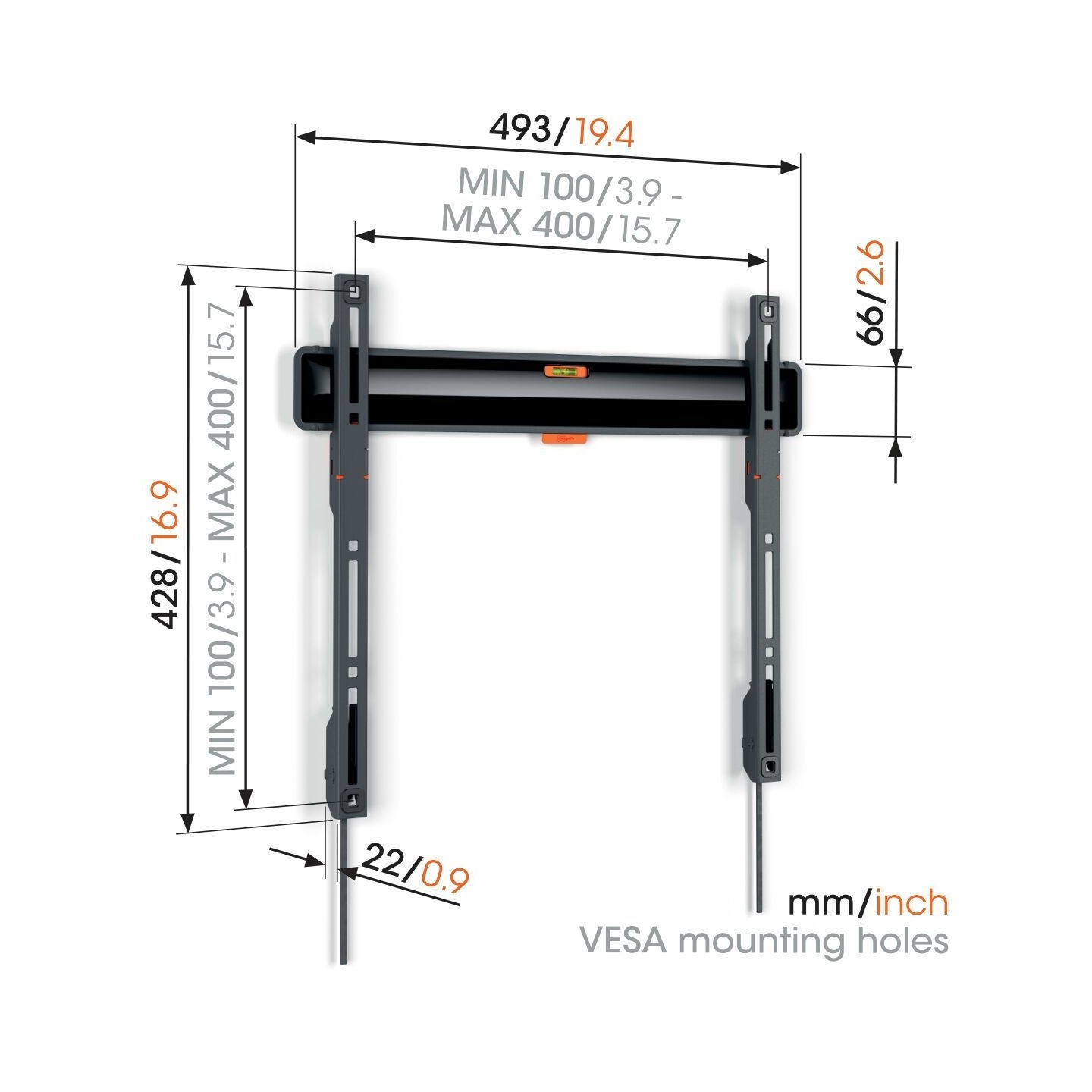 Vogels TV Wall Mount - TVM3403 - Fixed TV Wall Mount 32-77'' Black — Buy in Cyprus with Fast Delivery
