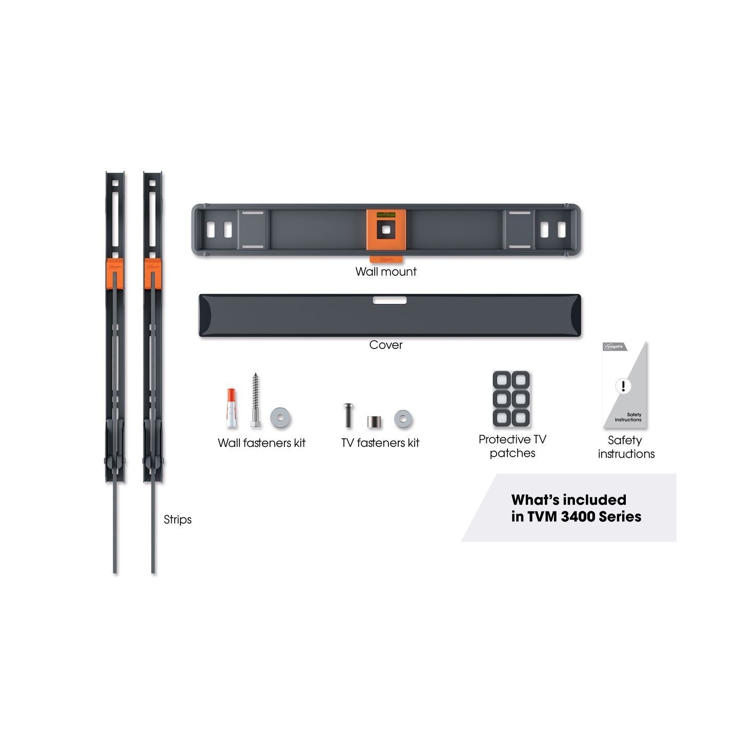 Vogels TV Wall Mount - TVM3403 - Fixed TV Wall Mount 32-77'' Black — Buy in Cyprus with Fast Delivery