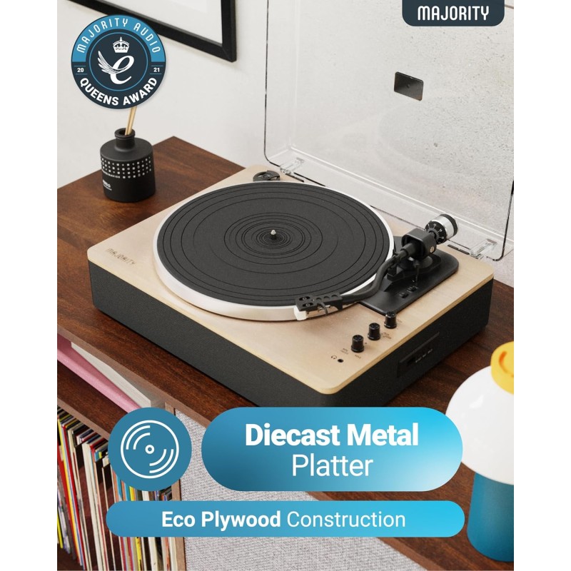 Buy Majority Turntable Folio Stereo Speakers - AT3600L - Cartridge & Pitch Control in Cyprus, Nicosia, Limassol, Larnaka, Pafos