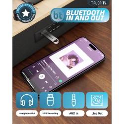 Buy Majority Turntable Folio Stereo Speakers - AT3600L - Cartridge & Pitch Control in Cyprus, Nicosia, Limassol, Larnaka, Pafos