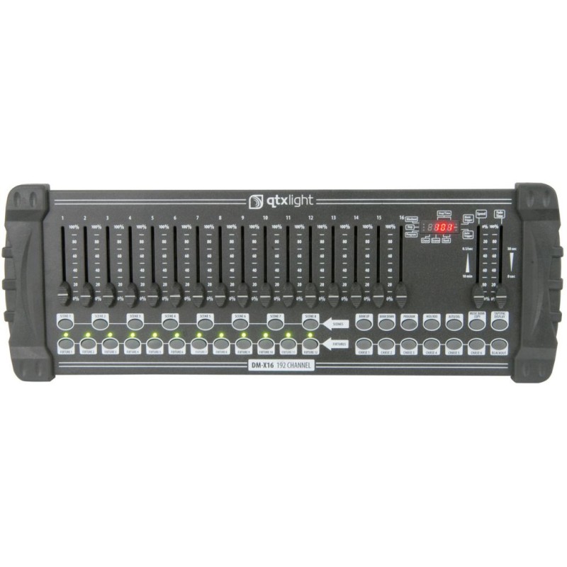 Buy QTX Light DMX Controller - DM-X16 - 192 Channel DMX Controller in Cyprus, Nicosia, Limassol, Larnaka, Pafos