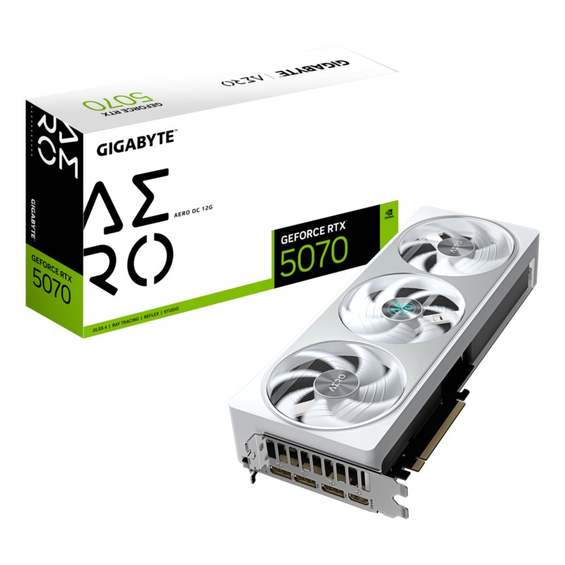 Buy Gigabyte GeForce RTX 5070 Aero OC - White, 12GB GDDR7, 2625 MHz, PCIe 5.0 in Cyprus, Nicosia, Limassol, Larnaka, Pafos