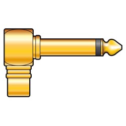 Buy QTX RCA Female to 6.3mm Mono Male - 757.025UK - Right Angle Adaptor in Cyprus, Nicosia, Limassol, Larnaka, Pafos