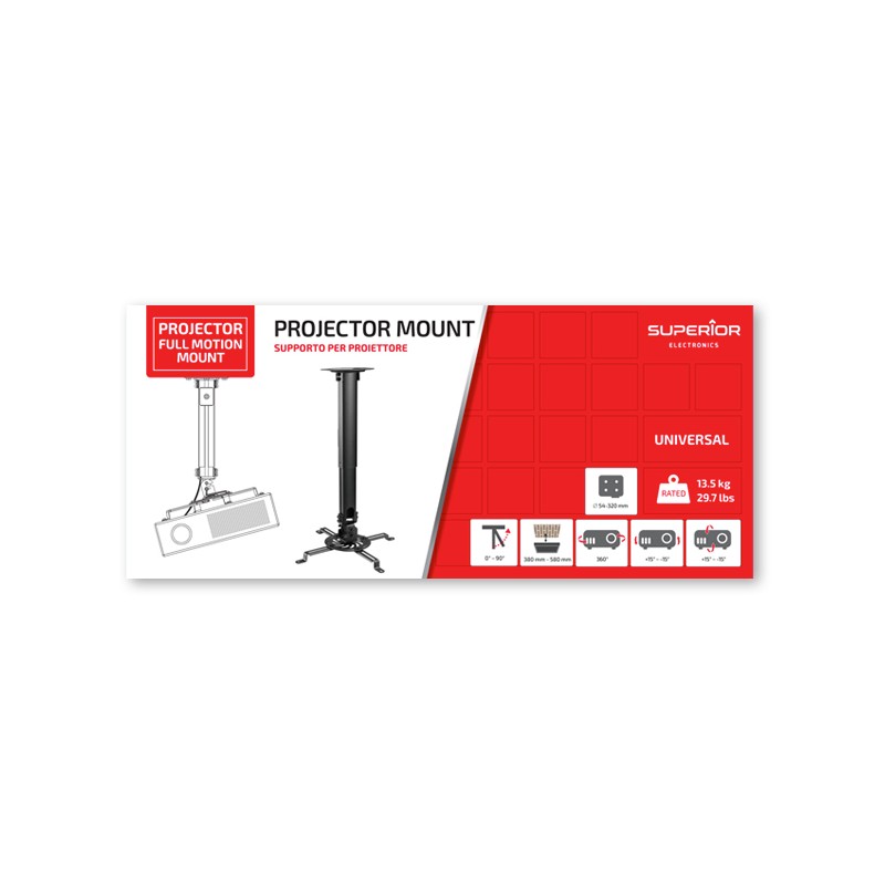 Buy Superior Projector Mount - SUPSTV013 - 54-320mm in Cyprus, Nicosia, Limassol, Larnaka, Pafos