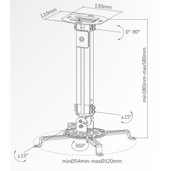 Buy Superior Projector Mount - SUPSTV013 - 54-320mm in Cyprus, Nicosia, Limassol, Larnaka, Pafos