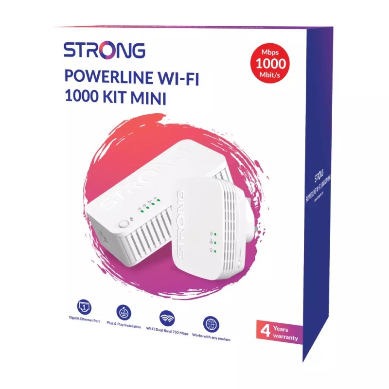 Buy Strong Powerline Kit - POWERWF1000DUOMINIUK - A1000 Mini 1000Mbps Wi-Fi 1200... in Cyprus, Nicosia, Limassol, Larnaka, Pafos