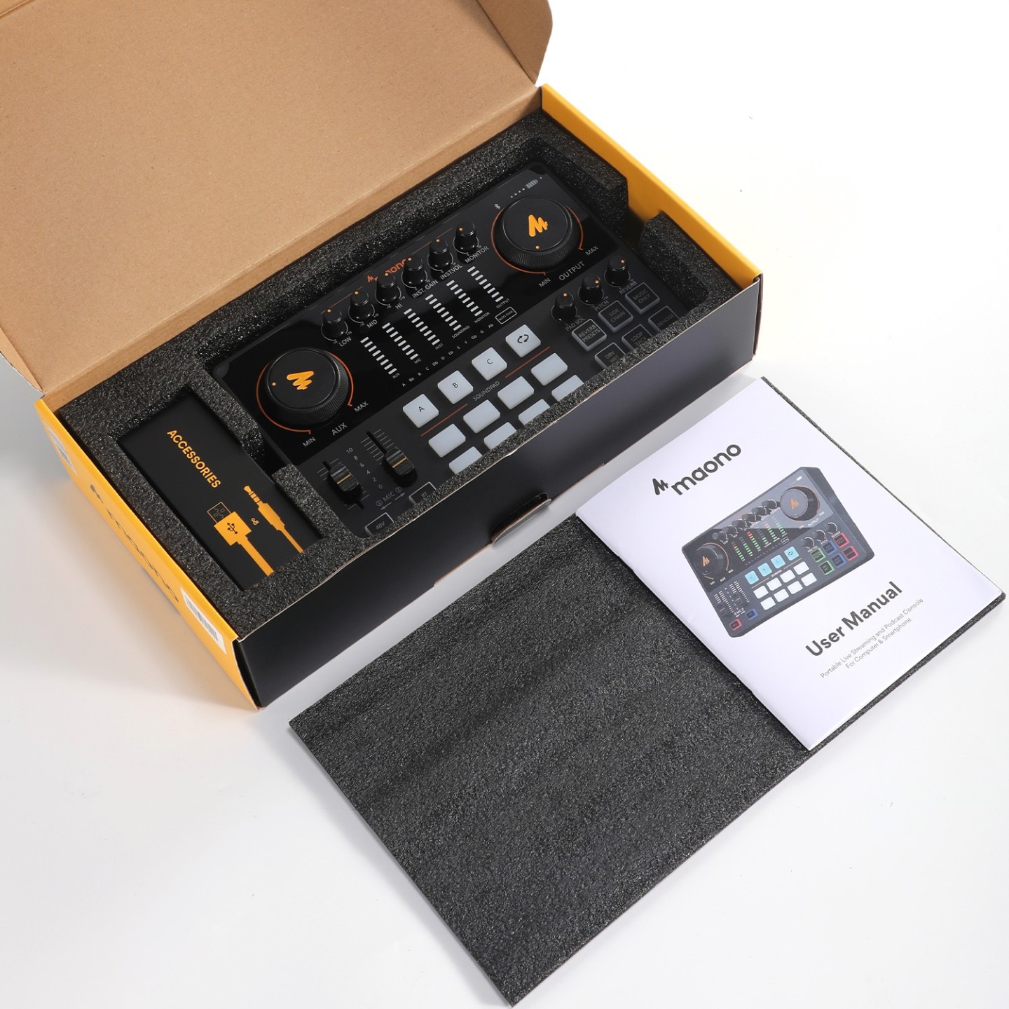 Maono Advanced Streaming Audio Mixer Console - AME2 - Advanced Streaming Audio Mixer Console