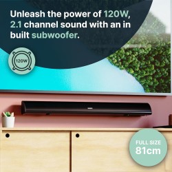 Buy Majority Soundbar - SNOWDON II - 2.1 Soundbar with Built In Subwoofer 120W B... in Cyprus, Nicosia, Limassol, Larnaka, Pafos