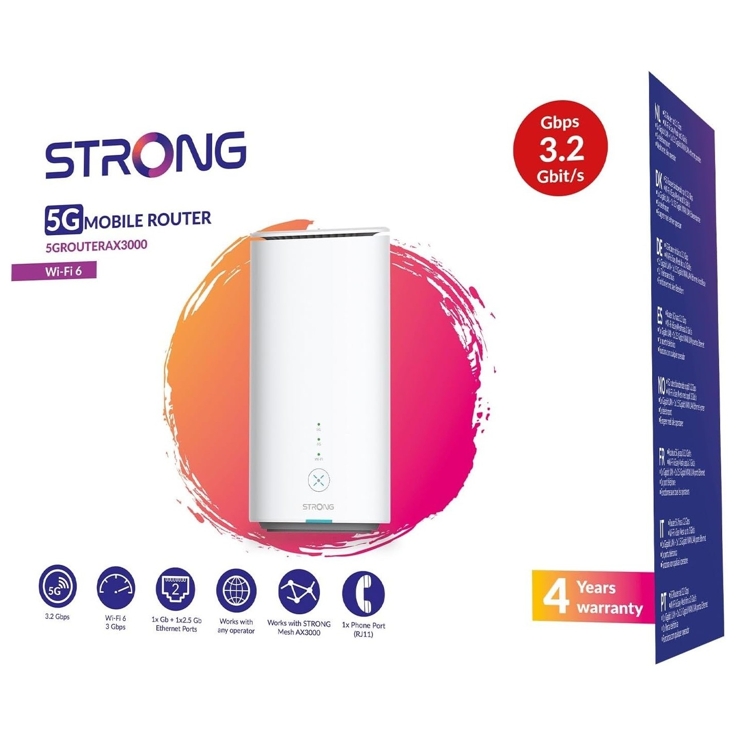 Strong Router 5G LTE AX3000 Router with 2.5G WAN and FXS - AX3000UK - 5GROUTER — Buy in Cyprus with Fast Delivery