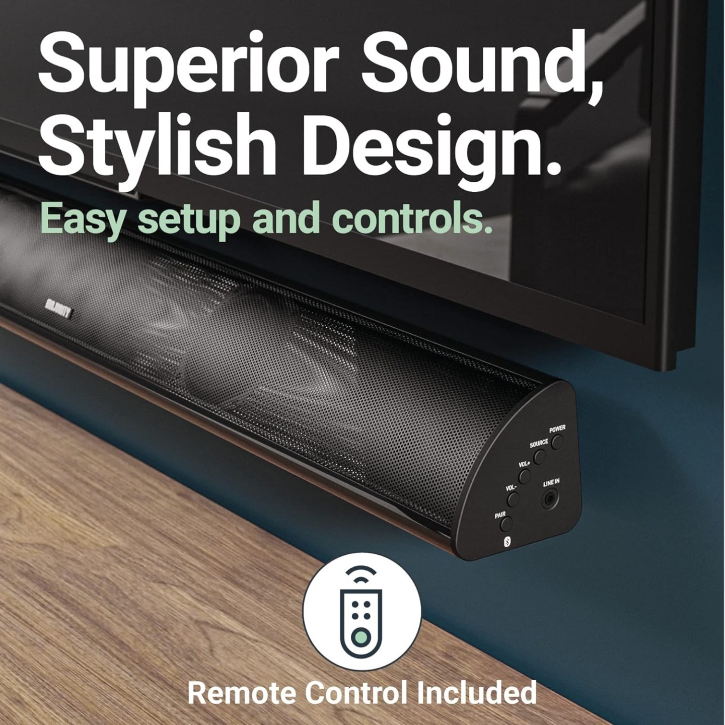 Majority Soundbar - SNOWDON II - 2.1 Soundbar with Built In Subwoofer 120W BT & Optical Black (UK)