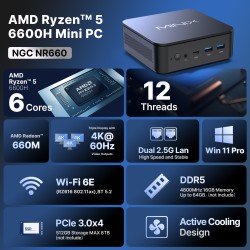 Buy MINIX Mini PC Ryzen5 6600H 16GB DDR5, 512GB SSD, 2.5GbE, HDMI DP USB-C, Win1... in Cyprus, Nicosia, Limassol, Larnaka, Pafos