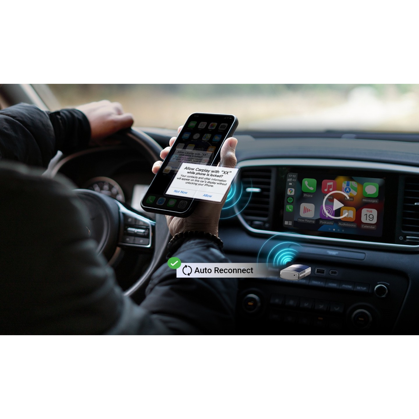 MINIX Car Wired to Wireless CarPlay USB Dongle - CP86 - Wired to Wireless CarPlay USB Dongle