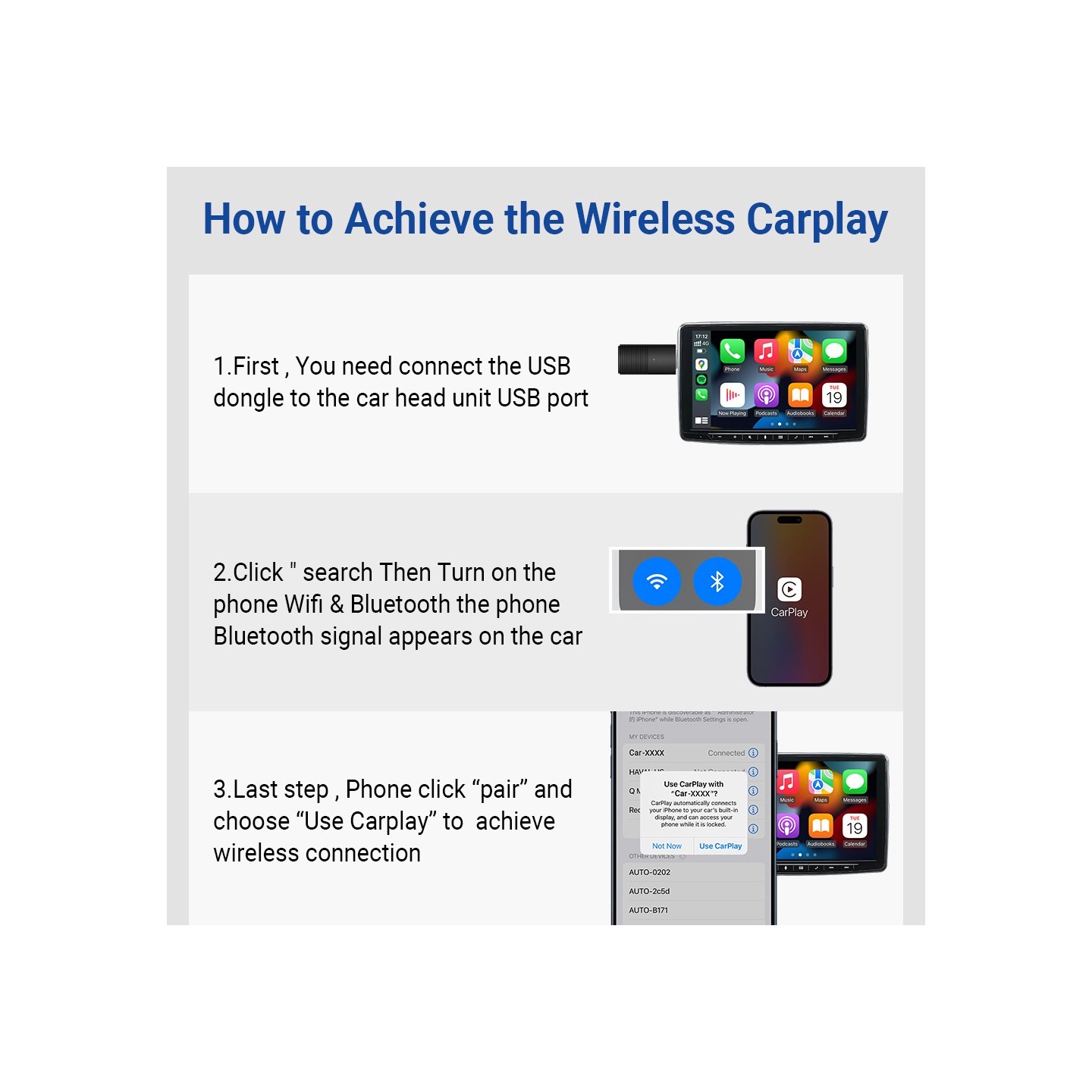 MINIX Car Wired to Wireless CarPlay USB Dongle - CP86 - Wired to Wireless CarPlay USB Dongle