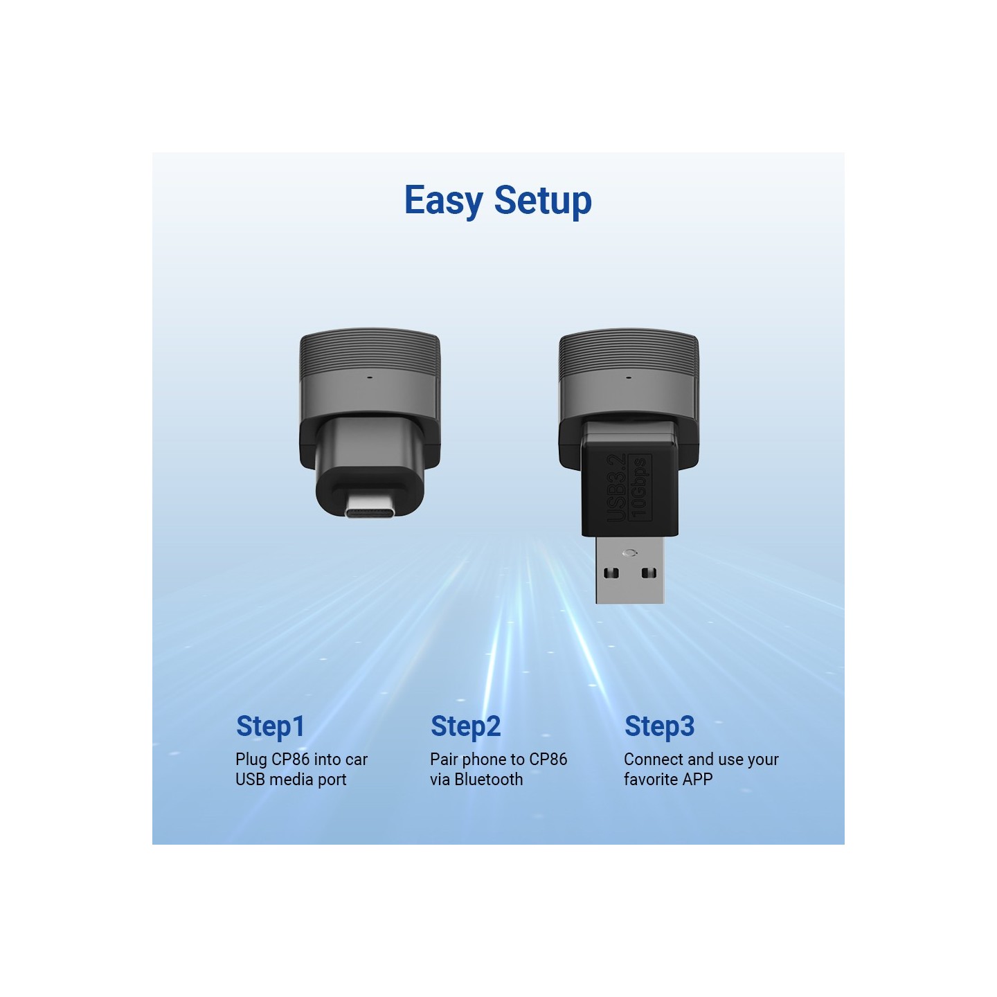 MINIX Car Wired to Wireless CarPlay USB Dongle - CP86 - Wired to Wireless CarPlay USB Dongle