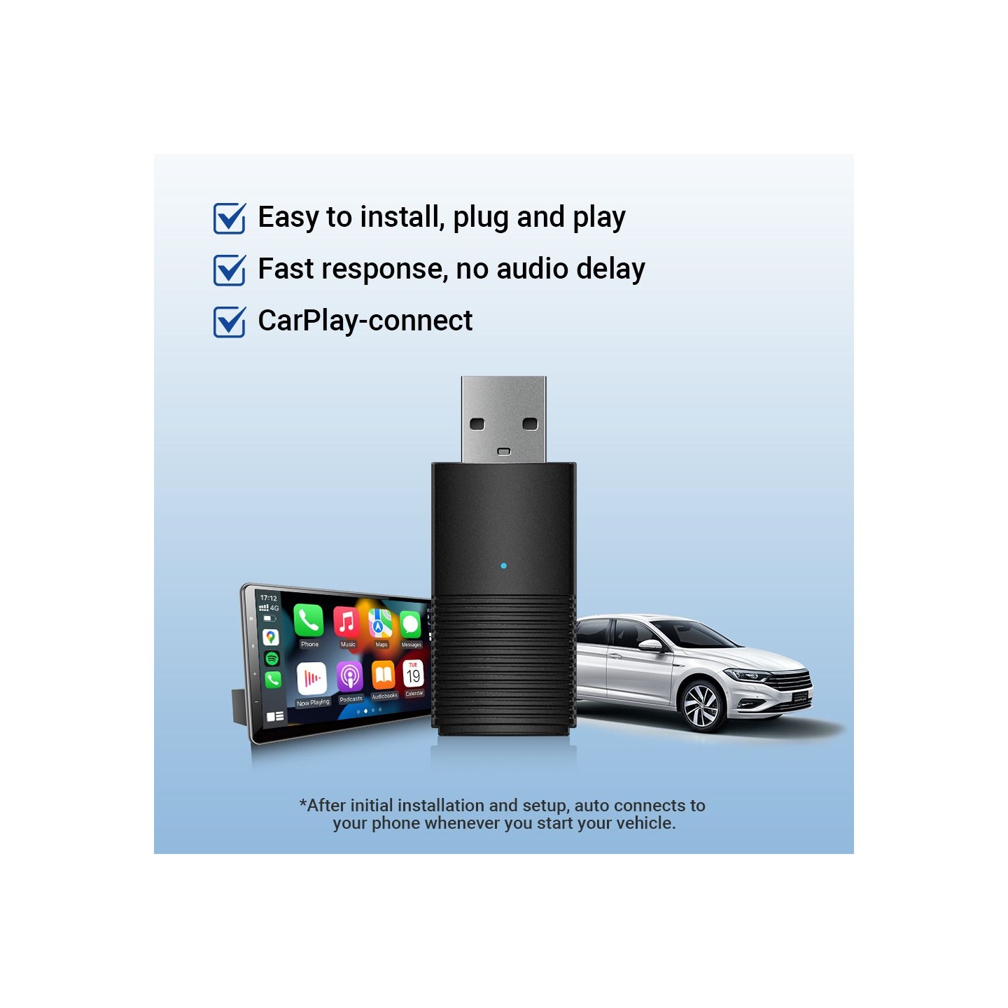 MINIX Car Wired to Wireless CarPlay USB Dongle - CP86 - Wired to Wireless CarPlay USB Dongle