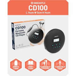Buy Majority Oakcastle CD Player - CD100 - Portable & USB-C Rechargeable CD Play... in Cyprus, Nicosia, Limassol, Larnaka, Pafos
