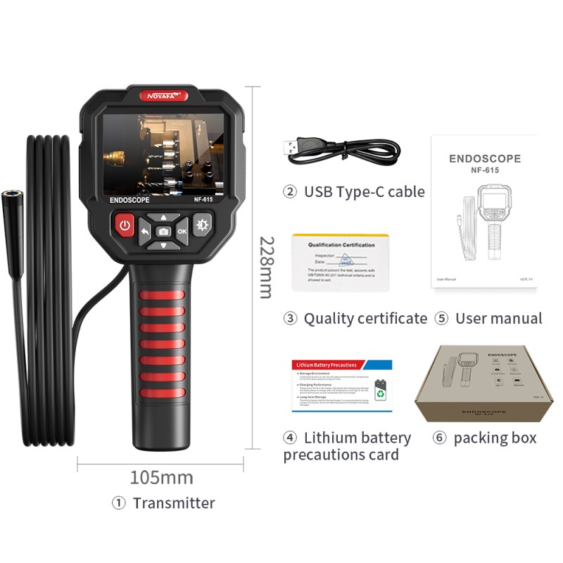 Buy Noyafa Endoscope Camera - NF-615 - 3.5-inch IPS Screen, 1080P Resolution, IP... in Cyprus, Nicosia, Limassol, Larnaka, Pafos