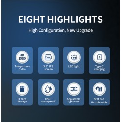 Buy Noyafa Endoscope Camera - NF-615 - 3.5-inch IPS Screen, 1080P Resolution, IP... in Cyprus, Nicosia, Limassol, Larnaka, Pafos