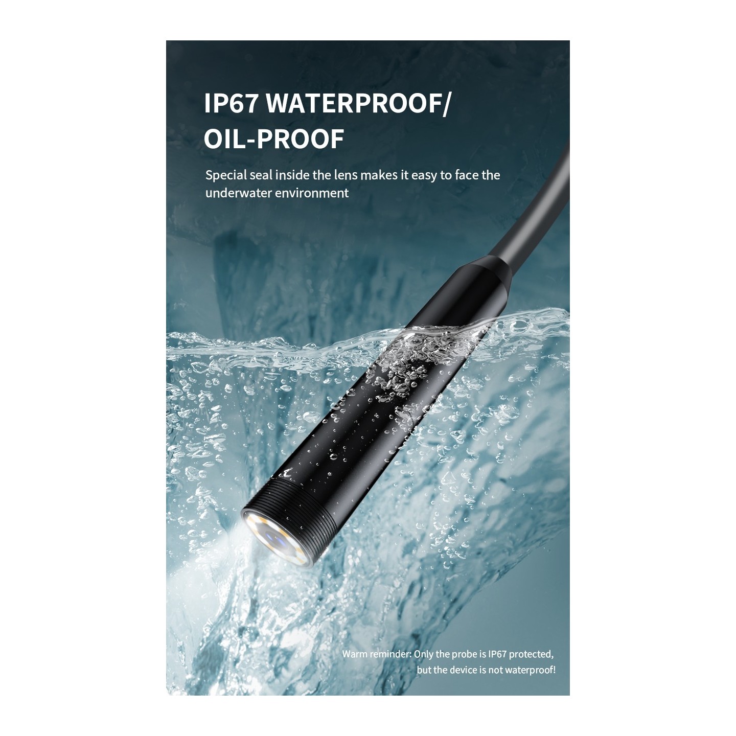 Noyafa Endoscope Camera - NF-615 - 3.5-inch IPS Screen, 1080P Resolution, IP67 Waterproof Lens & 5m Flexible Cable