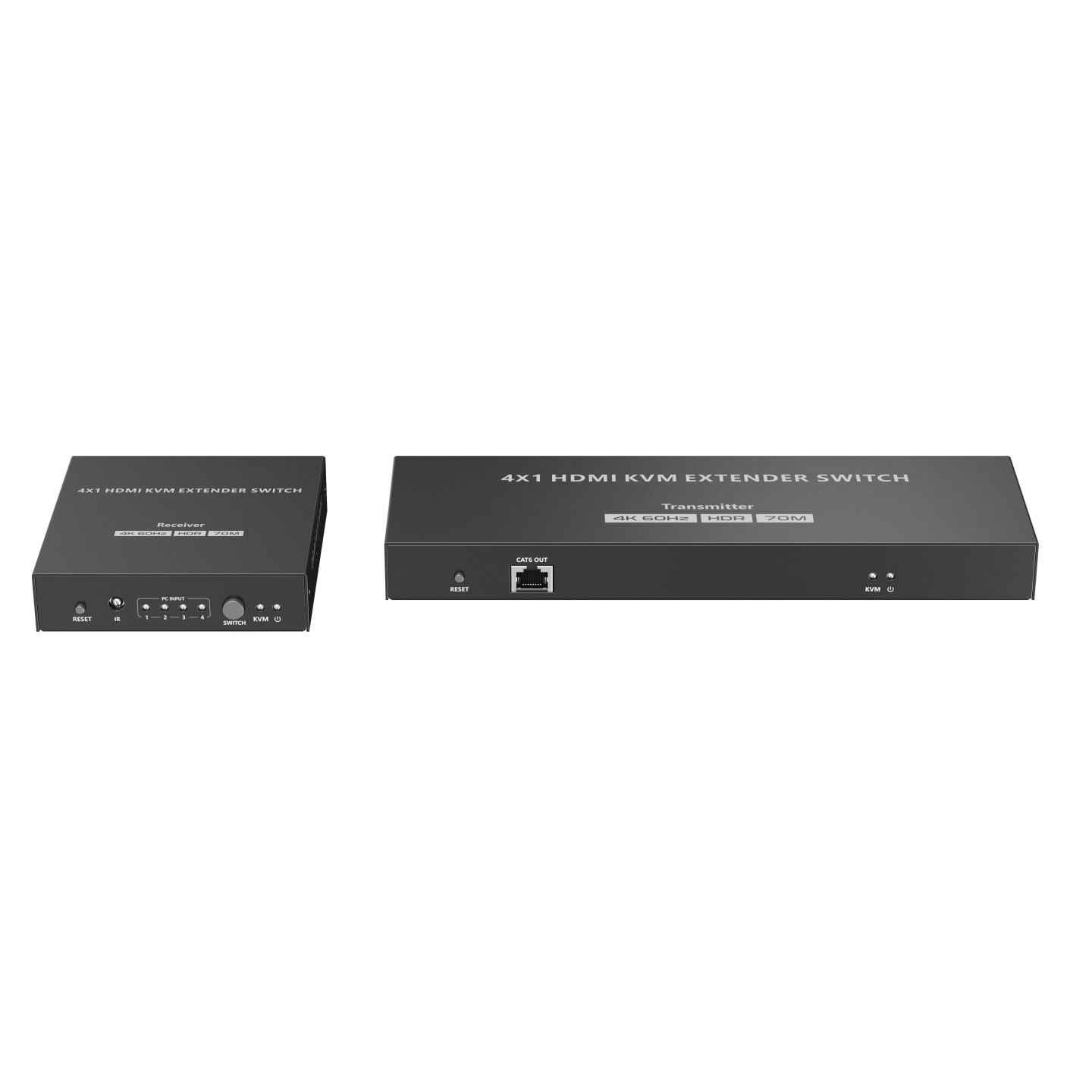 Lenkeng KVM HDMI Extender Switch 4-1 over Ethernet 4K60Hz - LKV441EX - KVM HDMI Extender Switch 4-1 over Ethernet 4K60Hz