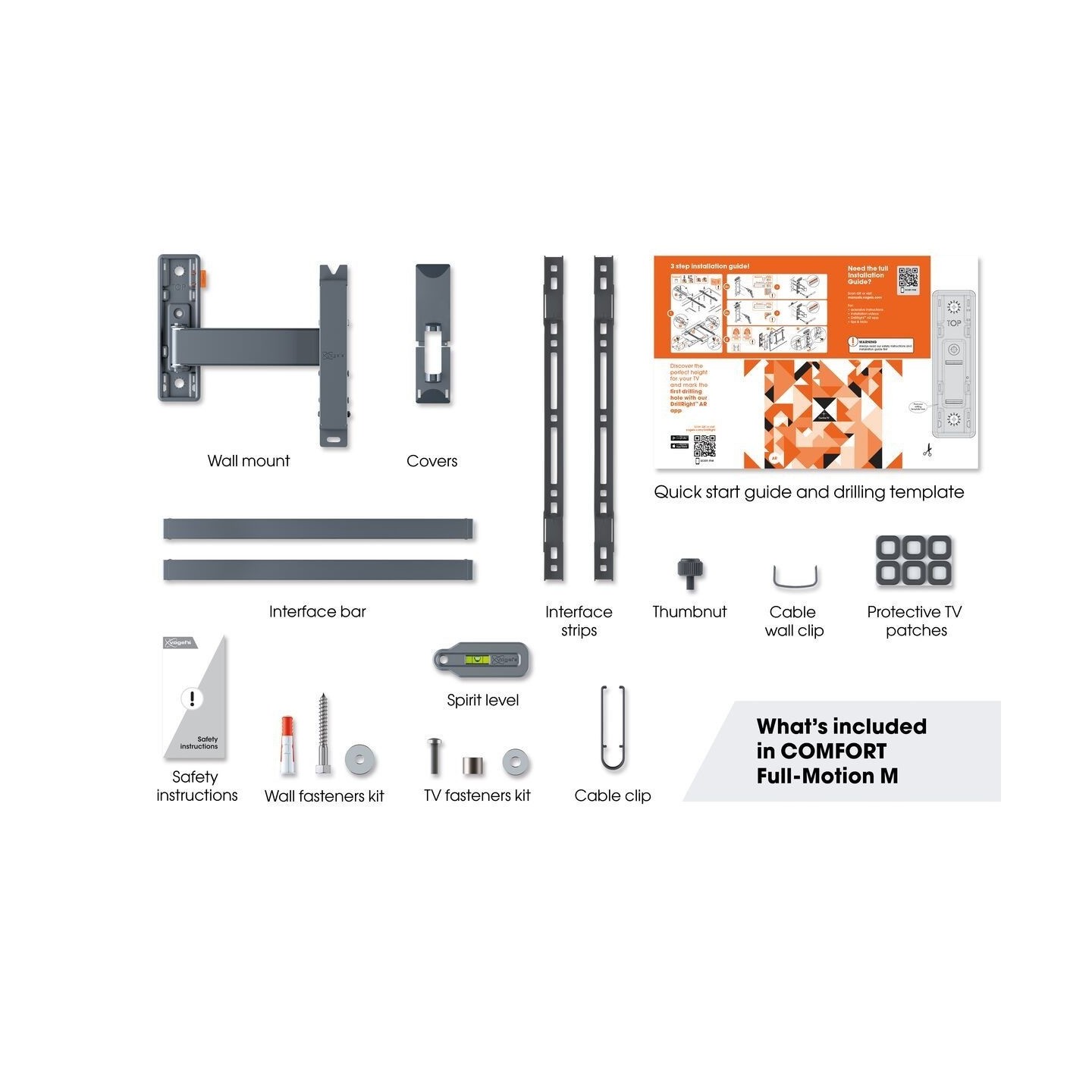 Vogels COMFORT TV Wall Mount - TVM3423 - 40x40 Turn 1 arm — Buy in Cyprus with Fast Delivery