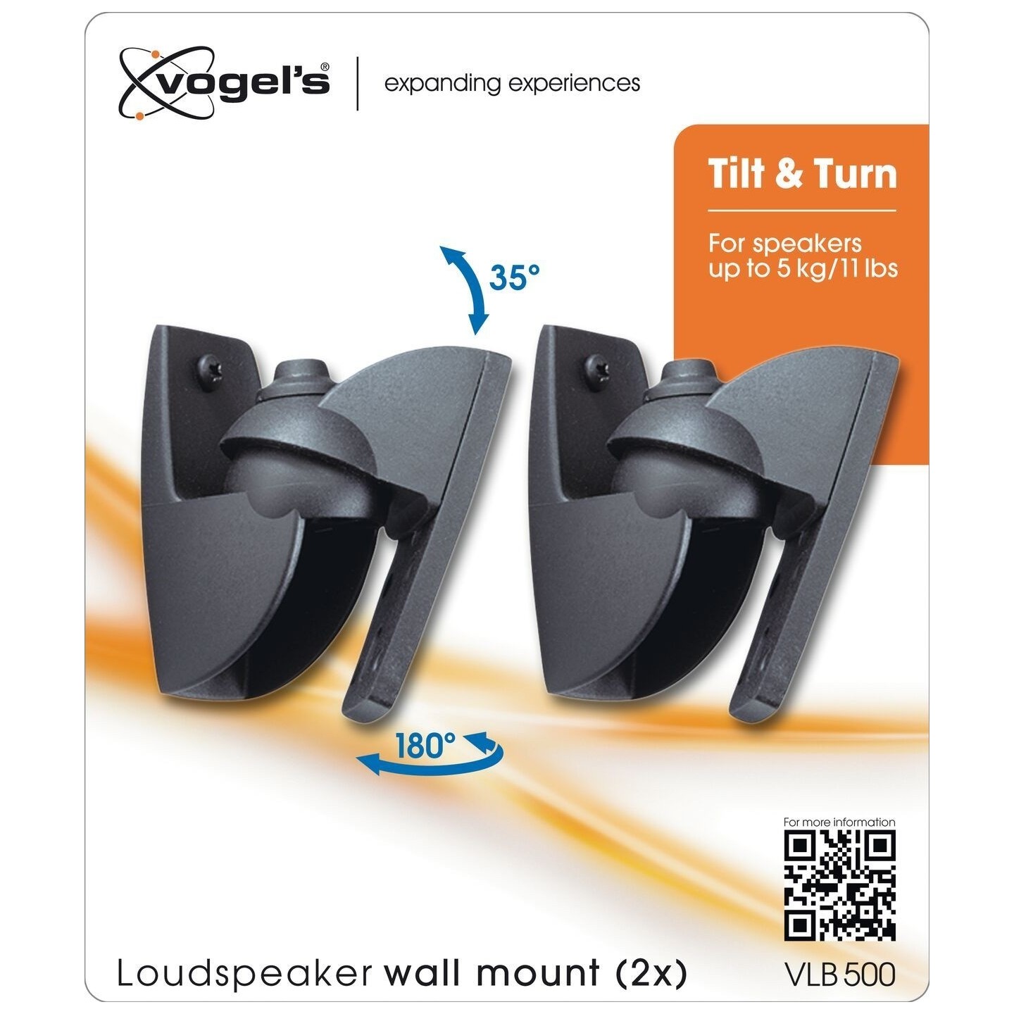 Vogels Wall Loudspeaker Support - VLB500 - Black (pair) — Buy in Cyprus with Fast Delivery