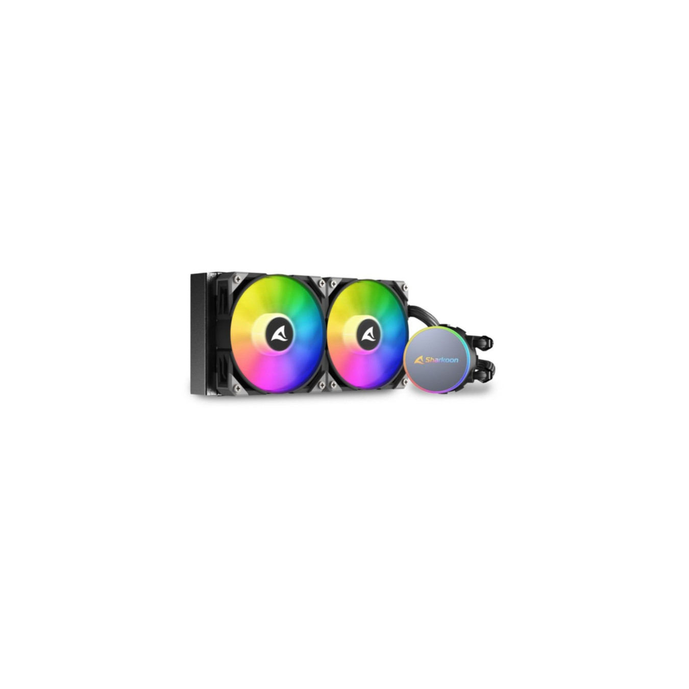 Sharkoon S70 RGB - 240mm AIO Liquid Cooler - Black, ARGB, 2x120mm PWM Fans — Buy in Cyprus with Fast Delivery
